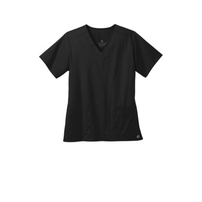 WonderWink Women's WorkFlex V-Neck Top Black