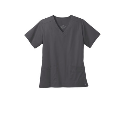 WonderWink Women's WorkFlex V-Neck Top Pewter