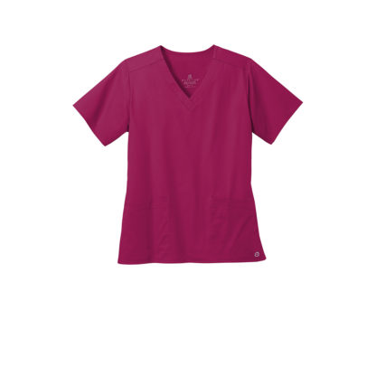 WonderWink Women's WorkFlex V-Neck Top Wine