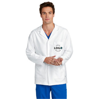 WonderWink Men's Consultation Lab Coat White Logo