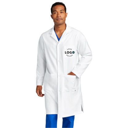 WonderWink Men's Lab Coat White Logo