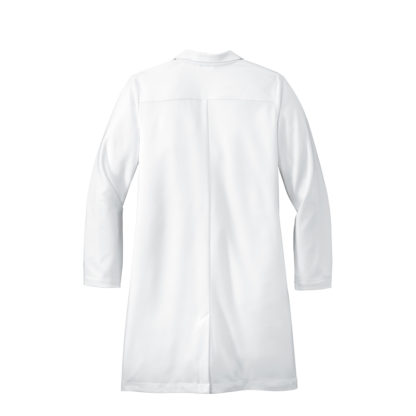 WonderWink Women's Long Lab Coat White Back