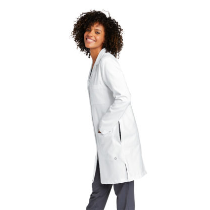 WonderWink Women's Long Lab Coat White Model